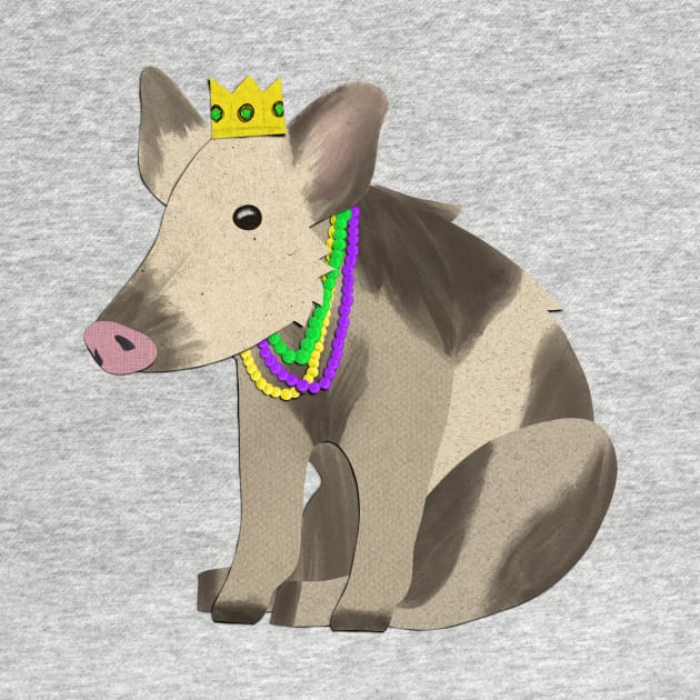 Paper craft Mardi Gras pig by Black Squirrel CT